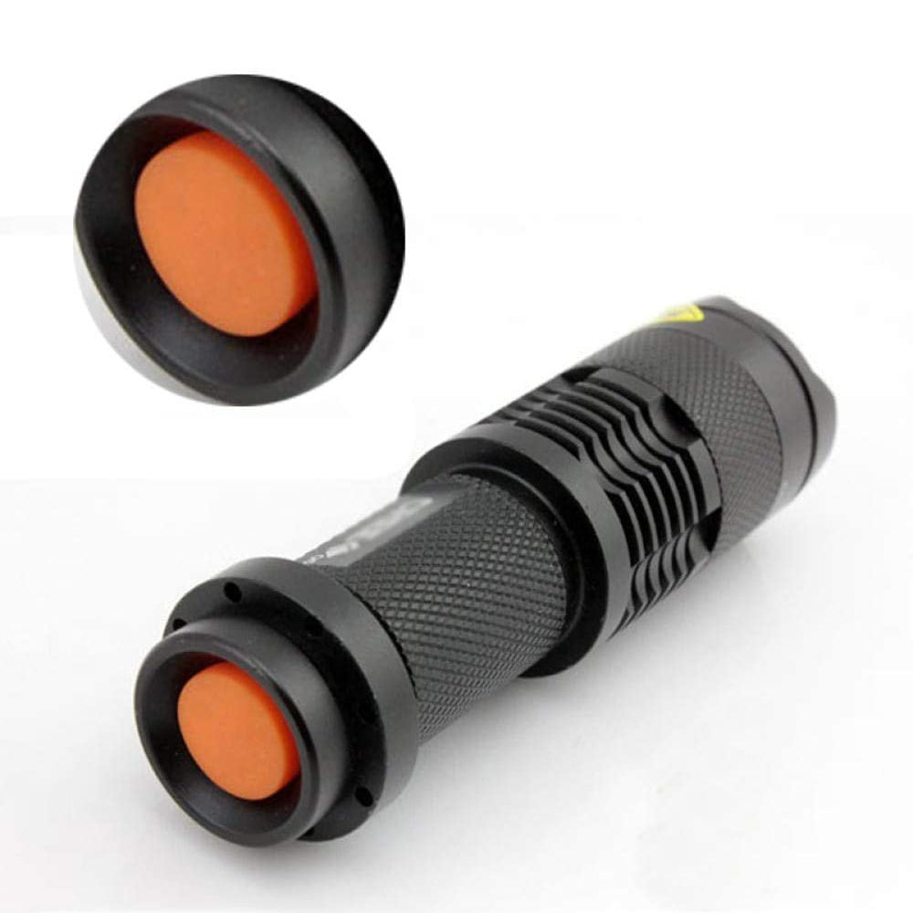 Mini LED Zoomable UV Flashlight Ultraviolet Flashlight Black Light Fake Bill and Urine Stain Detector- Battery Operated