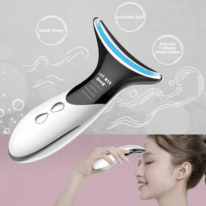 Skin Rejuvenation EMS LED Photon Therapy Neck Massager- USB Charging