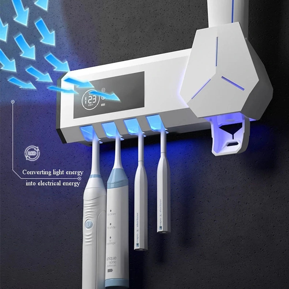 Light Charging Smart UV Toothbrush Sterilizer Bathroom Kit