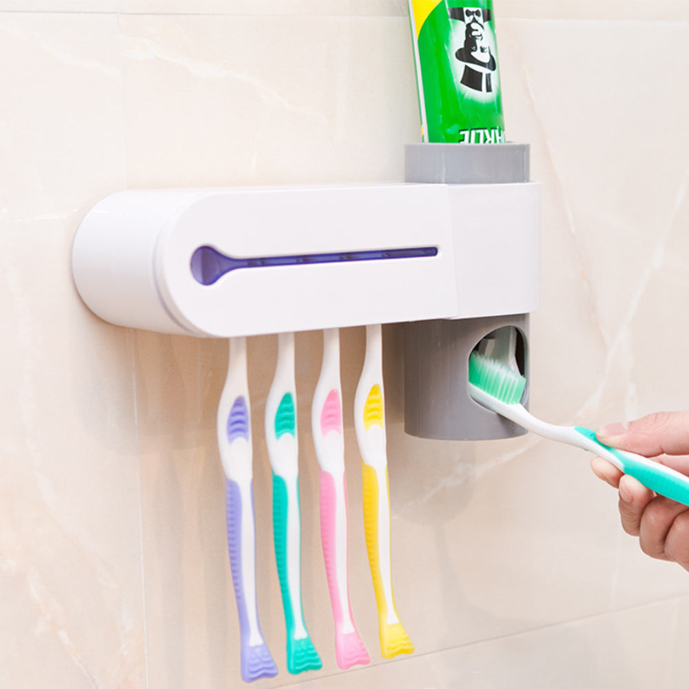 Antibacterial disinfection UV toothbrush holder- USB Charging