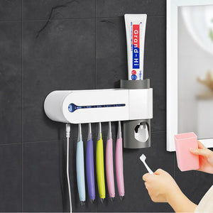 Antibacterial disinfection UV toothbrush holder- USB Charging