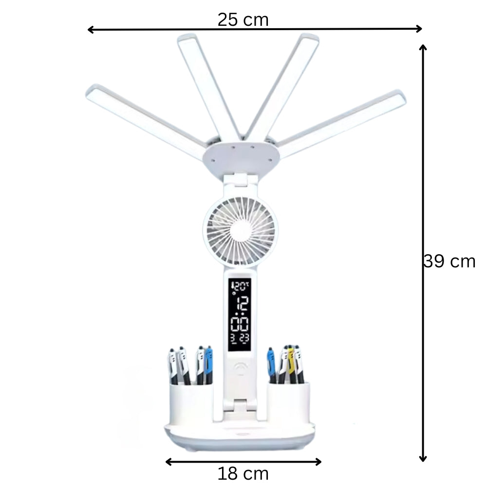 Multifunction Table Lamp LED Four Headed Folding Reading Lamp