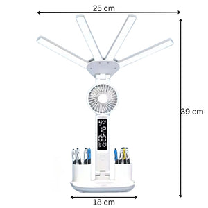 Multifunction Table Lamp LED Four Headed Folding Reading Lamp