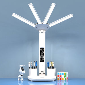 Multifunction Table Lamp LED Four Headed Folding Reading Lamp