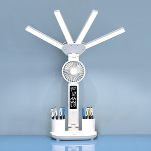 Multifunction Table Lamp LED Four Headed Folding Reading Lamp