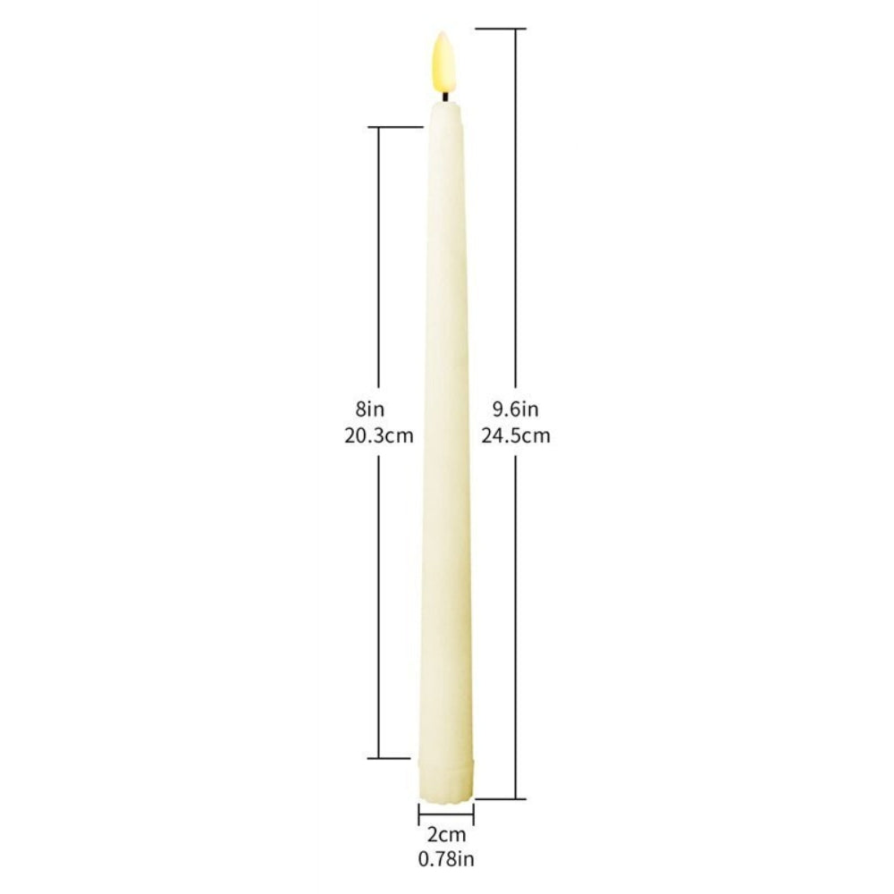 LED Flameless Flickering Taper Candles 3D Wick Candles Lamp