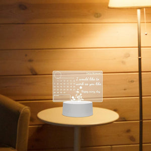 Note Board Night Light DIY Led USB Message Holiday Light With Pen