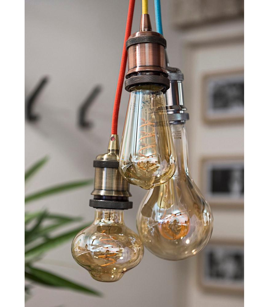 Retro Decorative Lampholder Alu E27 copper antique