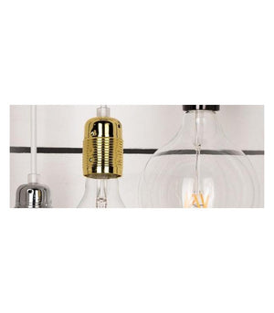 Decorative Lampholder metal E27 black