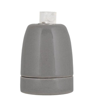 Decorative Lampholder porcelain E27 grey