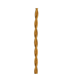 Decorative Textile Cable twisted 2C metallic gold 3m