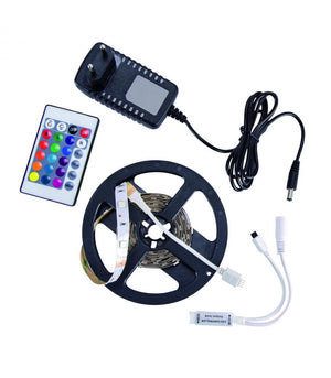 LED Strip 21,6W LATE 90 RGB 3 meter, 220V mains & remote, waterproof IP65