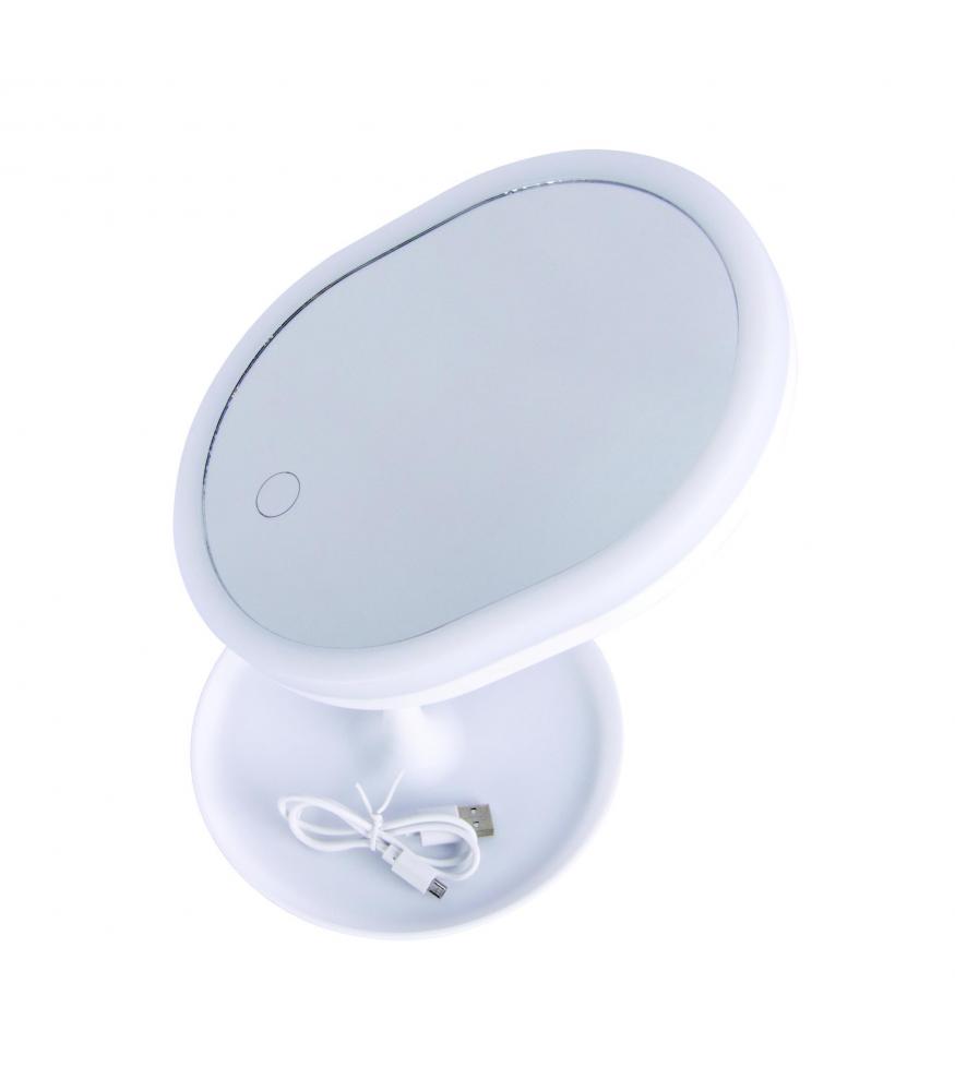 LED table mirror PRINCESSA white