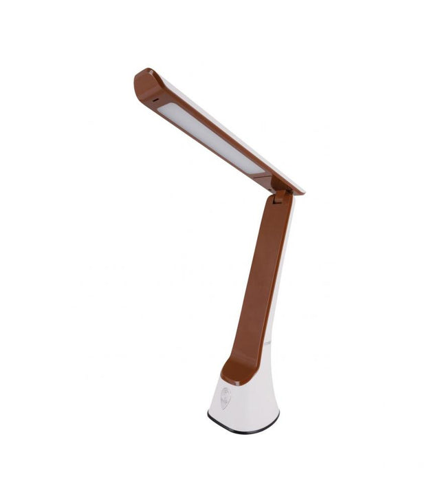 LED desk lamp GIBON white / brawn, brightness and white light adjustable