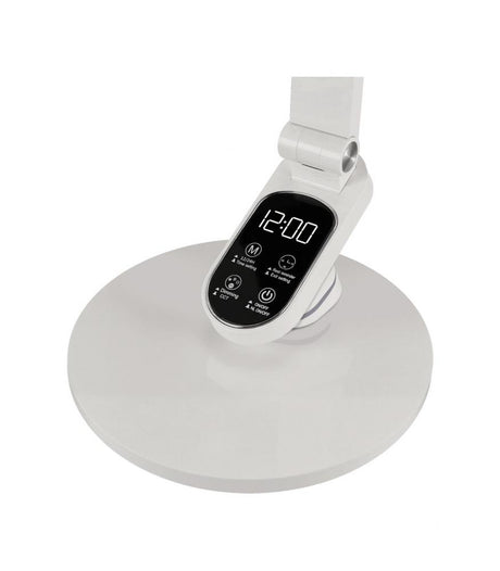 LED desk lamp RAGAS white, brightness and white light adjustable, clock