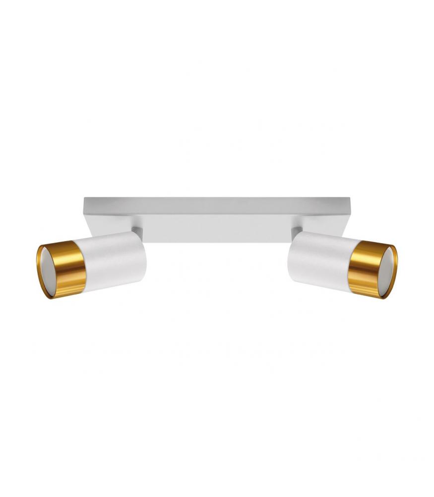 Wall and ceiling luminaire PUZON SPT GU10 2L white / gold