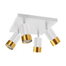 Wall and ceiling luminaire PUZON SPT GU10 4D white / gold
