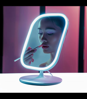 LED table mirror PRINCESSA white