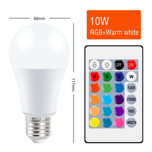 E27 Smart RGBW LED Lampe - Dimmbare Farbwechsel-Glühbirne