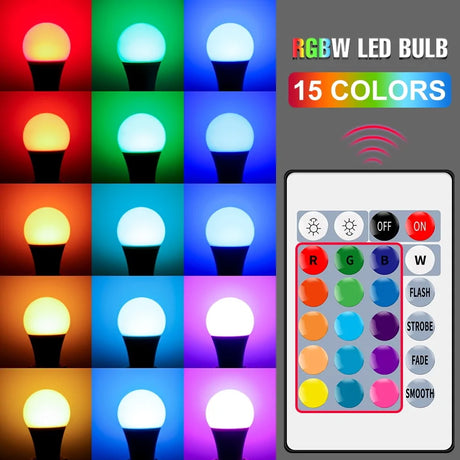 E27 Smart RGBW LED Lamp - Dimmable Color-Changing Bulb