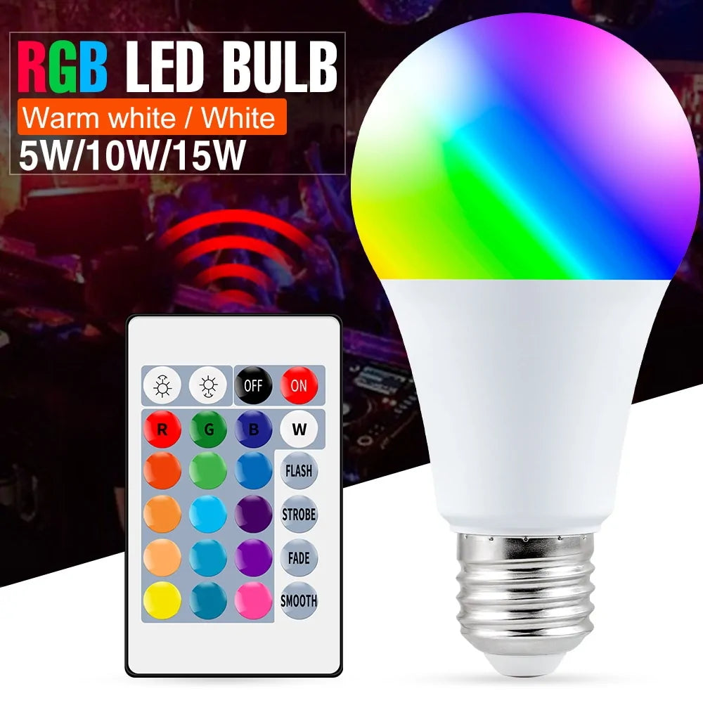 E27 Smart RGBW LED Lampe - Dimmbare Farbwechsel-Glühbirne