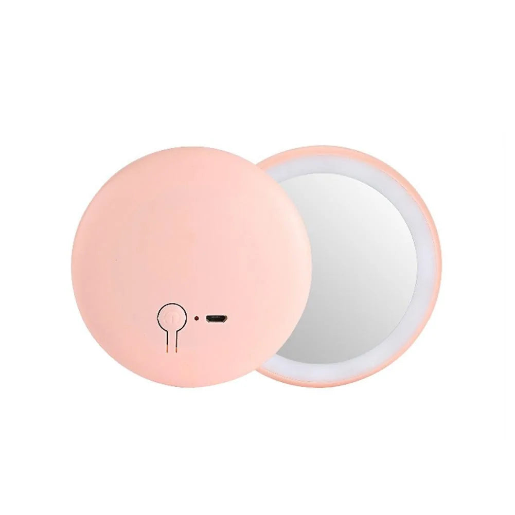 Miroir de maquillage LED de poche