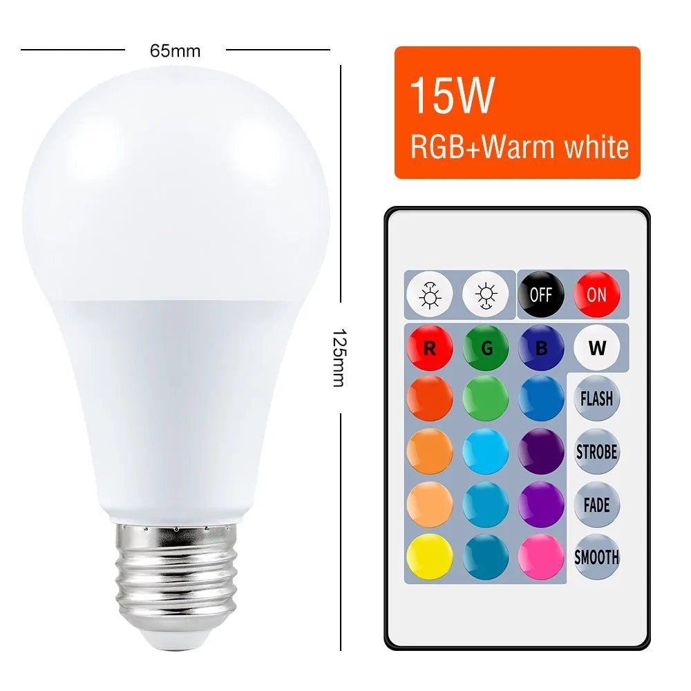 E27 Smart RGBW LED Lampe - Dimmbare Farbwechsel-Glühbirne